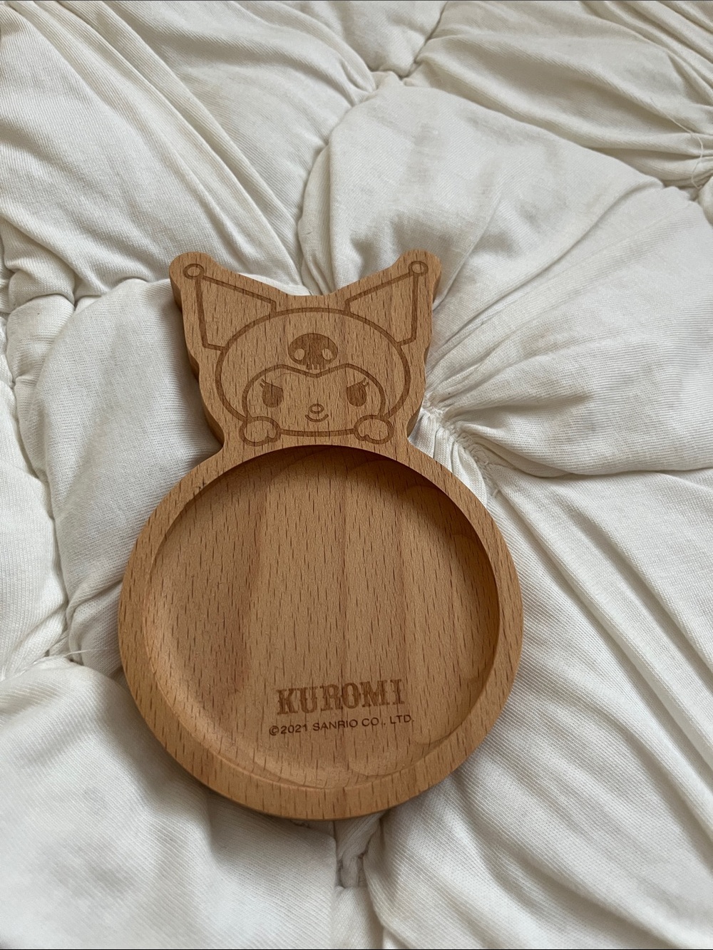 Sanrio Kuromi Wooden Jewelry Tray - Natural Brown